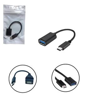 Cabo Conector OTG USB-C Para USB 10 Centímetros Preto S-K07 GENERICO