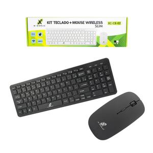 Kit Teclado E Mouse Wireless 2.4 Teclas Macias Preto XC-CB-02 X-CELL