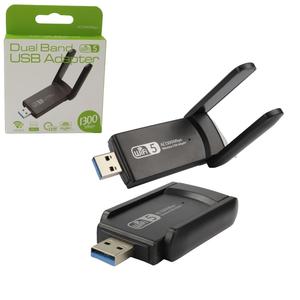 Adaptador Wireless Usb 3.0 Dual Band 5Ghz 1300Mbps AC1300 GENERICO