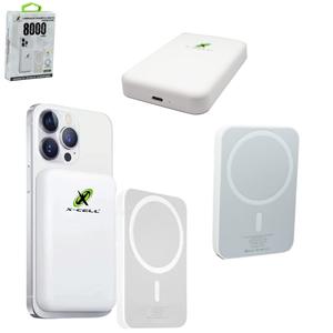 Carregador Power Bank Magnético Sem Fio 8000mAh 10W Com Anel Metálico Anatel XC-BANK-15 X-CELL