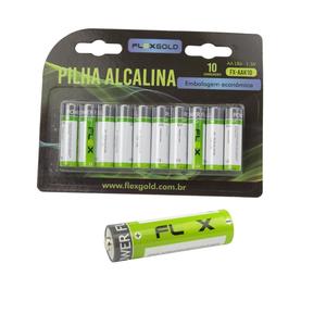 Pilhas Alcalinas AA 1.5V Embalagem Econômica Com 10 Unidades FX-AAK10 FLEX