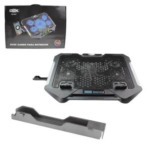 Suporte Para Notebook Com 5 Coolers Até 2500 RPM Suporte Para Celular Controle De Luzes RGB E Velocidade Do Vento 4.5W DX-007 DEX