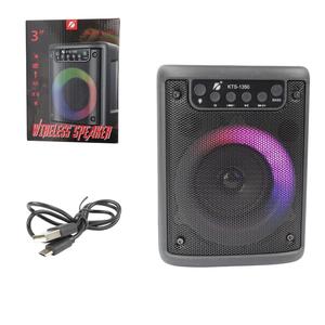 Caixa De Som Speaker Bluetooth 10W 1500mAh Dc5v Com Iluminaçaõ RGB Entrada USB e SD KTS-1350 KTS