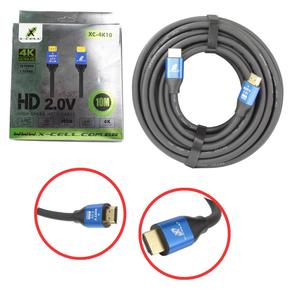 Cabo HDMI 4K Ultra 10 METROS HD 2.0V 18Gbps XC-4K10 X-CELL