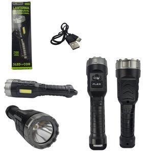 Lanterna Recarregável Multifuncional 2100 Lumens 5 Led + Cob FX-LT-06 FLEX