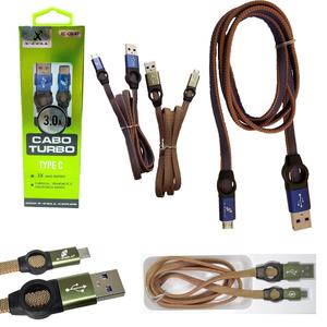 Cabo TYPE-C 3.0A USB Com Revestimento Em Nylon 1 Metro XC-CD-47 X-CELL