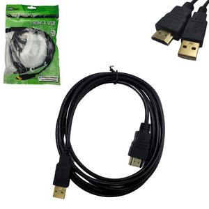 Cabo USB Para HDMI Macho 1080P 2 Metros MB TECH GB51077 MB TECH