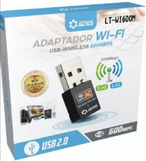 Adaptador Wireless USB Wifi De 600Mbps LT-WI600M LOTUS