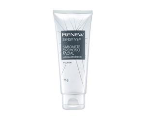 RENEW SENSITIVE+ SABONETE CREMOSO FACIAL HIPOALERGENICO AVON 75 G 46878 AVON