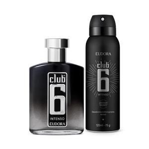 ESTOJO EUDORA CLUB 6 INTENSO 2 ITENS (1 DESODORANTE COLONIA 95ml E ANTITRANSPIRANTE AEROSOL INTENSO 75g 513048 Eudora