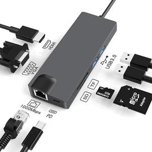 Adaptador USB Hub Extensor USB-C 8 em 1 LT-T801 LOTUS