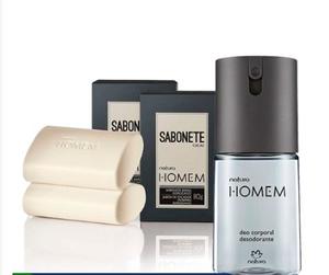 COMBO NATURA HOMEM CLASSICO = 01 DESODROANTE 100ML + 02 CAIXAS DE SABONETE 110G COMBO NATURA HOMEM 2023 NATURA