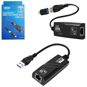 Adaptador USB 3.0 Para Rj45 10/100/1000 Mbps 2 Em 1 USBLAN/3.0 KNUP KP-AD106 KNUP