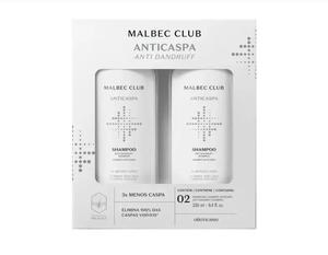 ESTOJO MALBEC CLUB ANTICASPA 02 SHAMPOOS 250ml 525461 NATURA