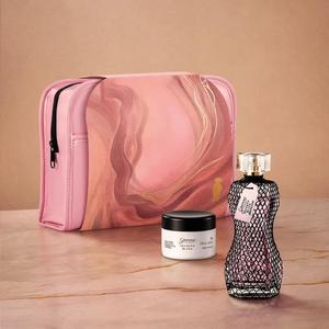 ESTOJO GLAMOUR SECRETS BLACK 1 GLAMOUR COLONIA SECRETS BLACK 75ML+ CREME DE 85g+NECESSAIRE ROSA 575237 BOTICARIO