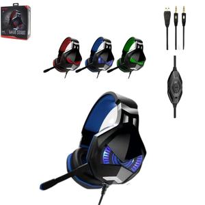 Headphone Gamer Com LED e Microfone / Entrada USB e P2xP2 G319 GENERICO