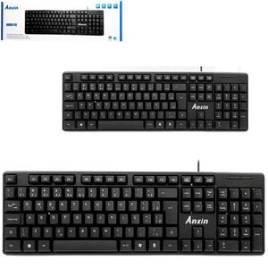 Teclado USB 107 Teclas Macias Cabo 1,35 Metros ANXIN-09 ANXIN