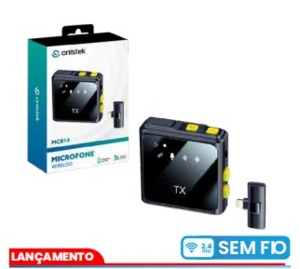 Microfone sem Fio Lapela para IOS Lightning ON-MC814 MC814 Onistek