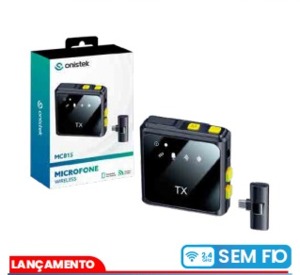 Microfone sem Fio Lapela para USB-C ON-MC815 MC815 Onistek