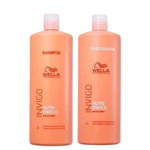 KIT WELLA PROFESSIONALS INVIGO NUTRI ENRICH CARE SHAMP E COND DE 1 LITRO WELLA NUTRI ENRICH BELLA FAMME