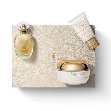 ESTOJO LEAU DE LILY NATAL 2024 (3) ITENS. LEAU LILY COLÔNIA 75ML - LILY HIDRATANTE DE MÃOS ACETINADO 50G - NECESSAIRE 584482 O BOTICARIO