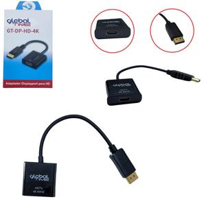 CONVERSOR DISPLAYPORT MACHO PARA HDMI FEMEA 4K 60 HZ GT-DP-HD-4K GLOBAL TIME