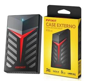 CASE PARA HD 2.5 SATA II USB 3.0 FAST 5GBPS APOIO UASP 3TB GAMER ECASE-350 EXBOM