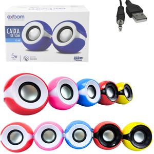 Caixa De Som Potencia 5W Plug De Audio P2 Cores Sortidas CS-69 EXBOM