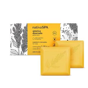 NATIVASPA SABONETE EM BARRA AMEIXA DOURADA 2X90G 520343 BOTICARIO
