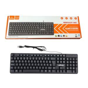 Teclado Com Fio USB 1,40m para escritório Resistente a Água 107 Teclas LEY-1603 LEHMOX