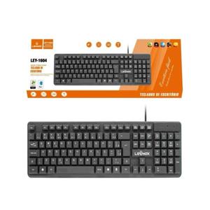 Teclado Simples Com Fio USB 1,40m para escritório Resistente a Água LEY-1604 LEHMOX