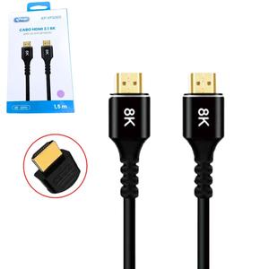 Cabo HDMI Premium 8K Ultra HD 2.1V 1,5 Metros Cores sortidas KP-YP5005 KNUP