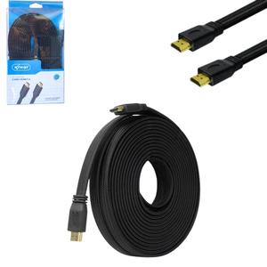 Cabo Hdmi Achatado De Nylon Ponta Dourada 1.4 1080P 5 Metros KP-YP51000 KNUP