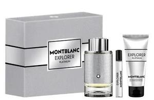COMBO MONT BLANC EXPLORER PLATINUM 3 ITENS ( PARFUM + CANETA PARFUM + SHOWER GEL) 139199 BELLA FAMME
