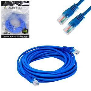 Cabo De Rede Patch Cord Rj-45 Cat6 5 Metros Azul XC-CAT6-5 X-CELL