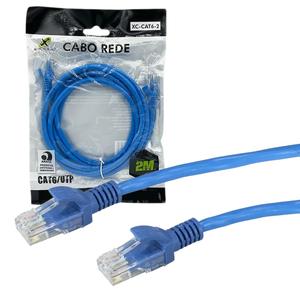 Cabo De rede CAT6/UTP 2 metros Azul XC-CAT6-2 X-CELL