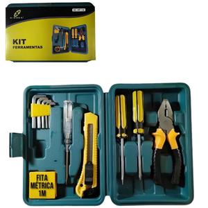 Kit De Ferramentas 1 Alicate Universal 1 Chave de Fenda 1 Chave Philips 1 Chave Teste de Tensão 1 Estilete1 Jogo de Chave L 1 Fita Métrica 1M XC-KF-16 X-CELL