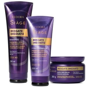 COMBO SIAGE RESGATE IMEDIATO SHAMPOO250ML/MASCARACA250G/CONDICIONADOR200ML 558049KIT Eudora