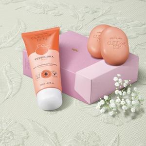 KIT CUIDE-SE BEM PESSEGURA HIDRATANTE 200ML/SABONETE 80G MAES 2025 874231 BOTICARIO