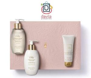 KIT LILY HIDRATAÇÃO SABONETE LOQ 250ML/CREME PARA BANHO 250ML/HID 75G MAES 2025 874187 BOTICARIO