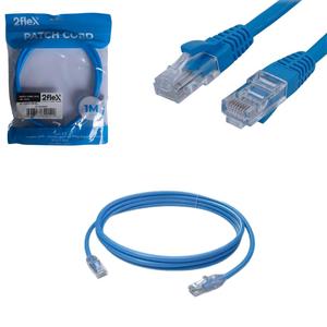 Cabo Patch Cord CAT6 1 Metro Azul 2F-CAT6-1M-BL 2 FLEX