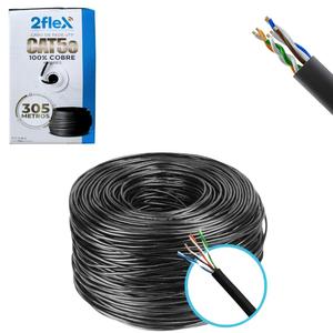 Cabo De Rede UTP CAT5e De Cobre 305 Metros 2F-CAT5E-UTP-4P-100C 2 FLEX