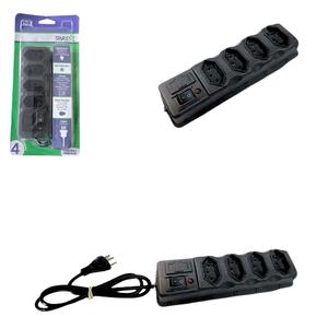 Filtro De Linha 4 Tomadas 10A 250V Com Cabo De 80Cm FT-004 STARS