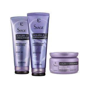 COMBO EUDORA ACELERA O CRESCIMENTO 3 ITENS SHAMPOO 250ML+CONDICIONADOR 200ML+MASCARA 250G 53502 Eudora