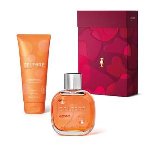 ESTOJO CELEBRE AGORA FEMININO 2 ITENS COLONIA 100ML+LOÇÃO CORPORAL 200ML NAMORADOS 2025 852956 BOTICARIO