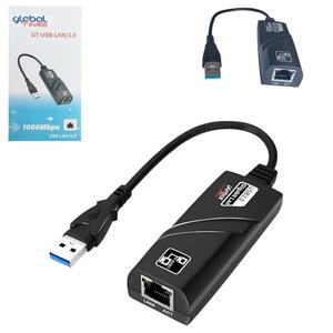 Adaptador USB Macho 3.0 Para Rj45 Femea GT-USB-LAN3.0 GLOBAL TIME