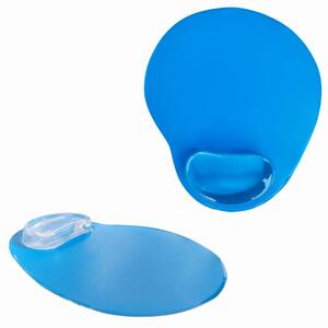 Mouse Pad Ergonômico Azul Com Apoio Em Gel Transparente MOUSE PAD GENERICO
