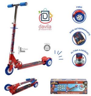 PATINETE 3 RODAS HOMEM ARANHA BBR TOYS 537665 BELLA FAMME