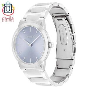 RELOGIO FEMININO CALVIN KLEIN FUNDO AZUL PULSEIRA AÇO PRATEADO CALVIN KLEIN VIVARA JOIAS