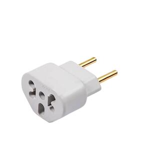 Adaptador De Tomada Branco Modelo Antigo para Novo 10A V-100 GENERICO